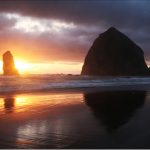 The haystack at sunset