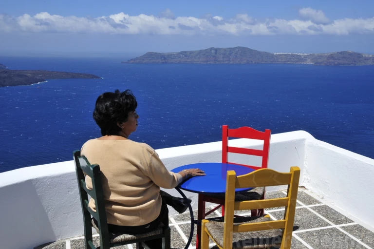 Terrace of our hotel Manos