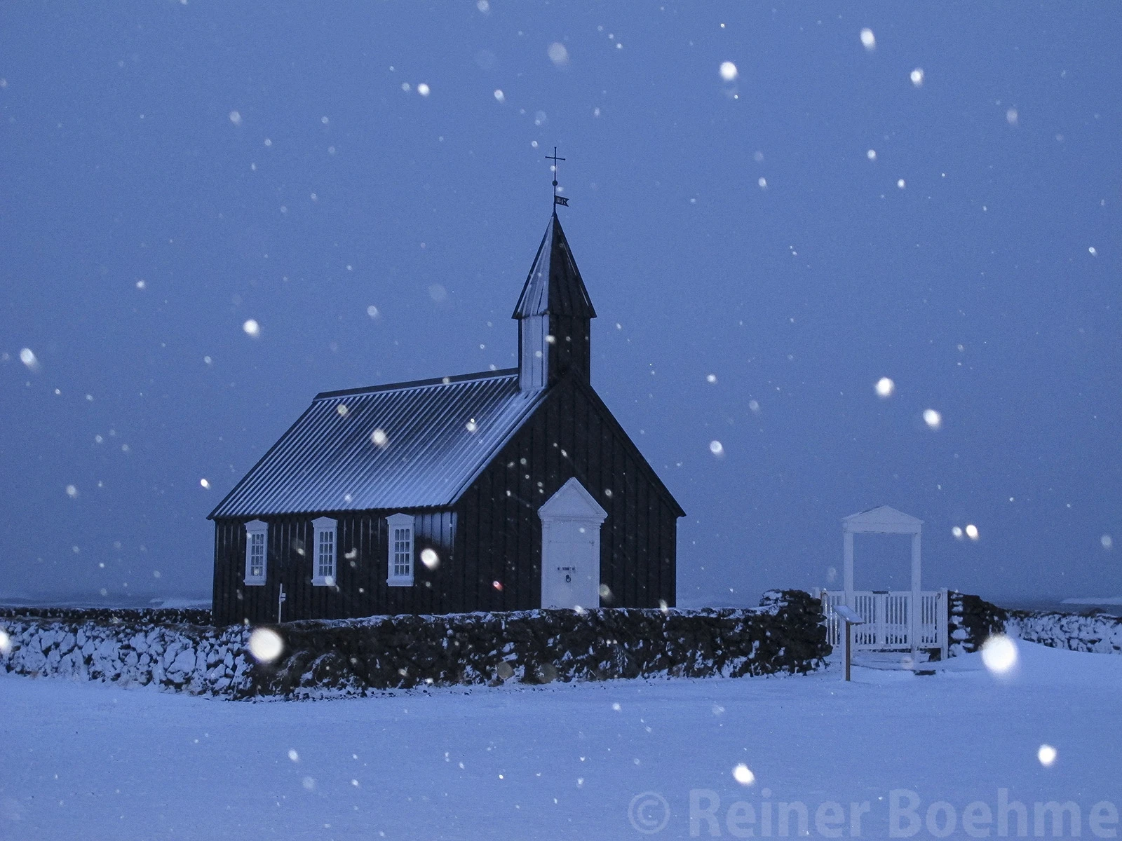 Snaefellsnes Budir’s black church, Iceland – photo by Reiner Boehme