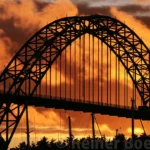 Bridge on fire