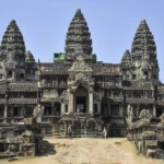 Behind the main temple