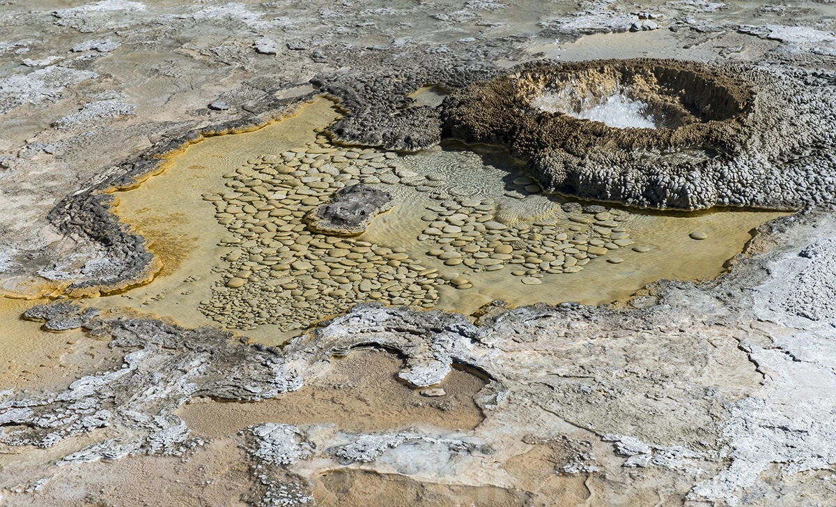 Visitor centre’s walk to geysirs, Yellowstone NP – photo by Reiner Boehme