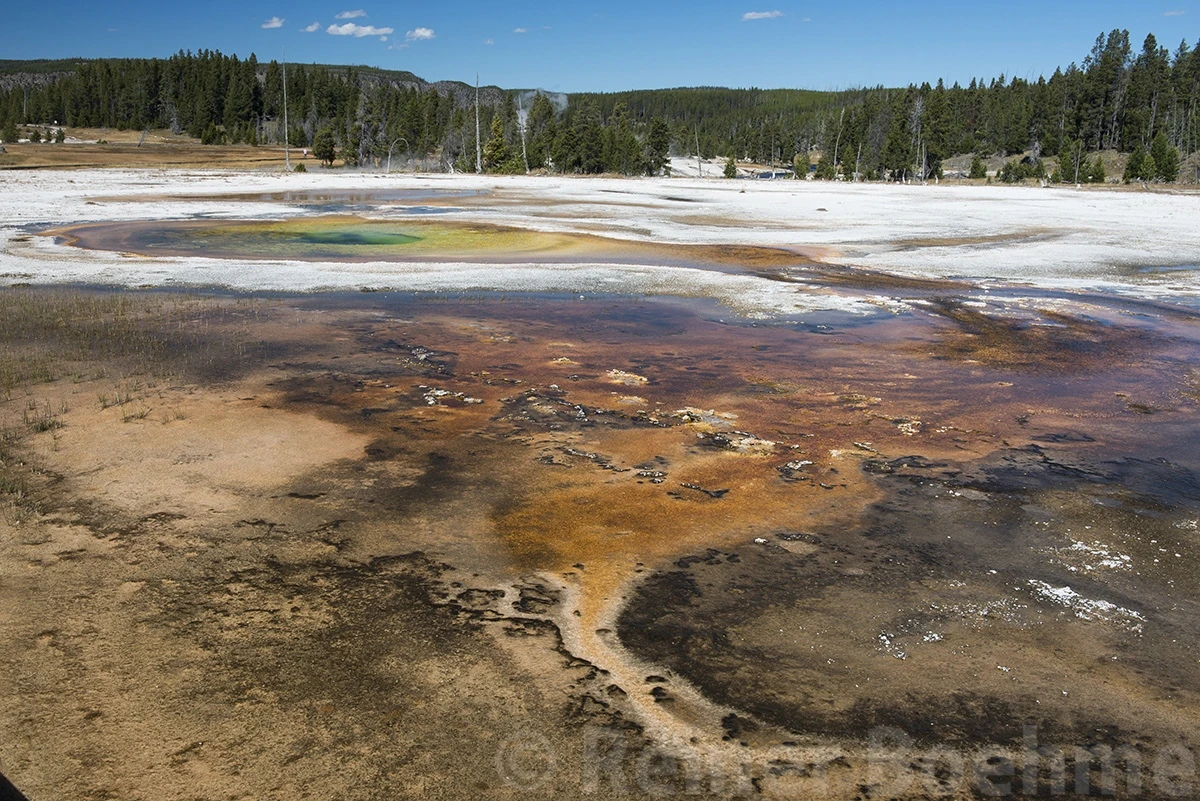 Visitor centre’s walk to geysirs, Yellowstone NP – photo by Reiner Boehme