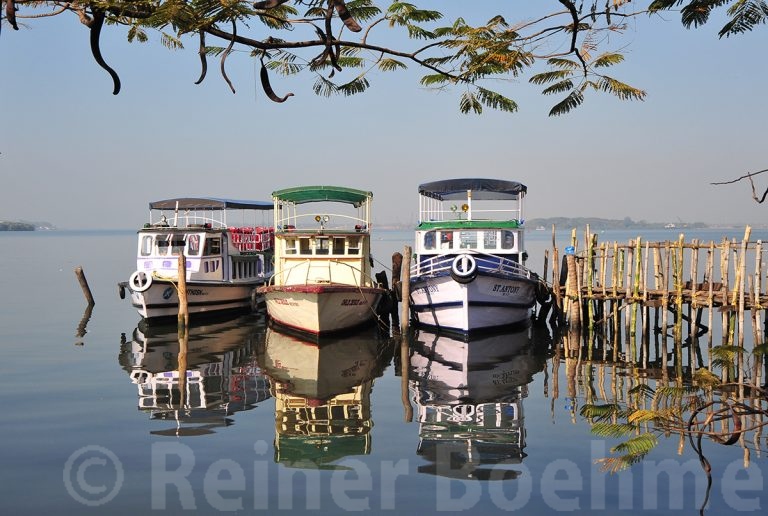 Ernakulam port at marine walkway