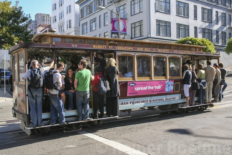 Busy cable car