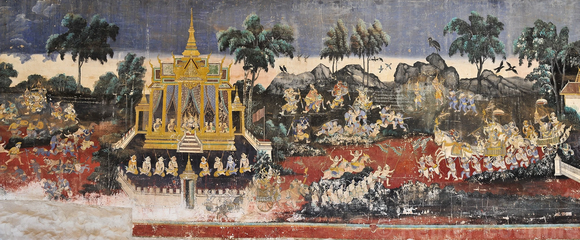 Painting inside palace, Pnom Penh – photo by Reiner Boehme