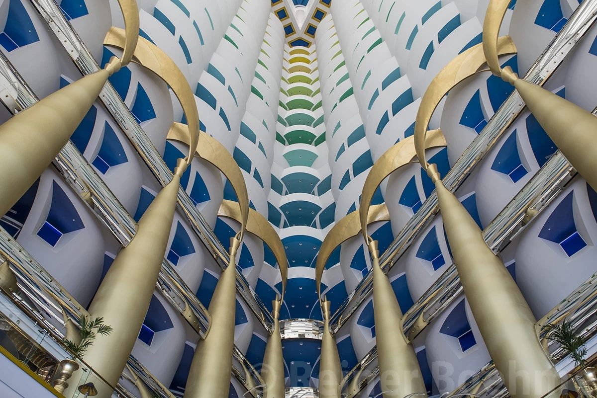 Atrium, Burj al Arab, United Arab Emirates – photo by Reiner Boehme