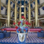 View from cafe on 1st floor into lobby, Burj al Arab