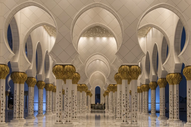Inside the mosque