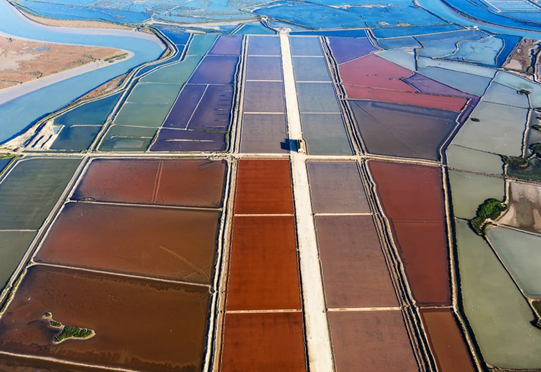 Salt drying beds