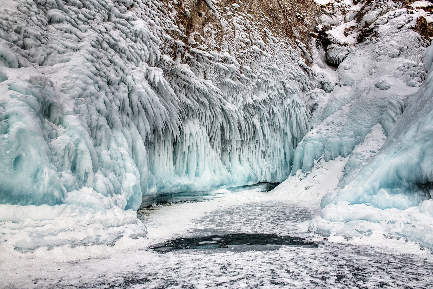 Icicles, Lake Baikal – photo by Reiner Boehme