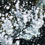 Frozen methane bubbles