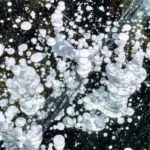 Frozen methane bubbles