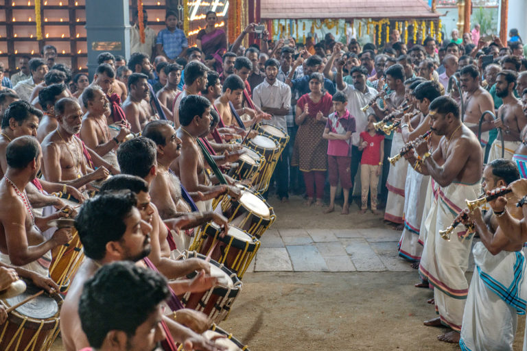 Shiva Temple festival musicians