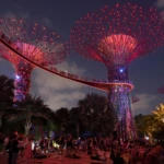 Light show at Marina Bay