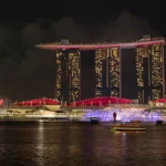 Light show at Marina Bay