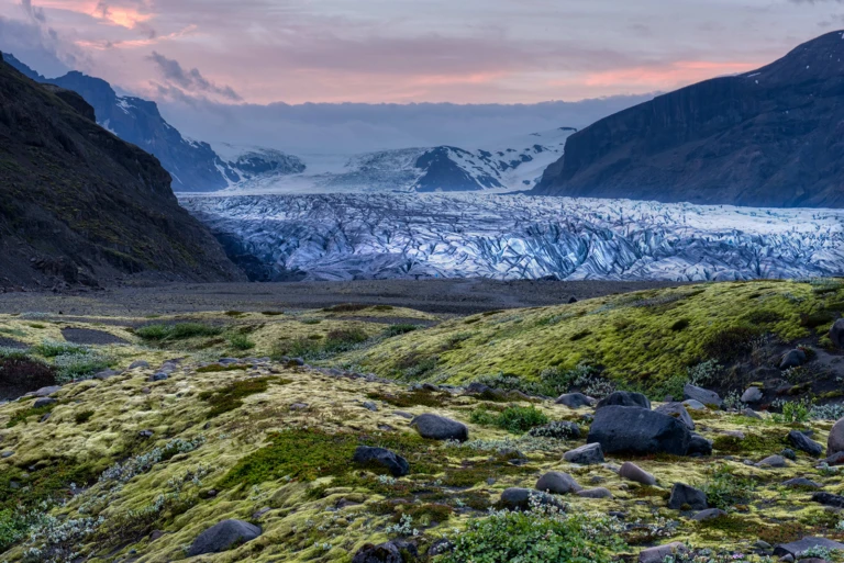 One of the many glaciers on the south coast