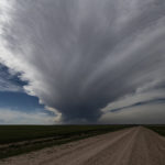 The supercell starts developing