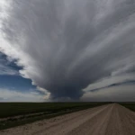 The supercell starts developing