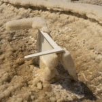 Chair covered by salt over time