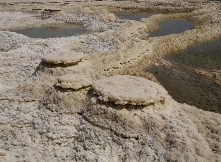 Walking along the Dead Sea