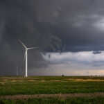 Wind turbine in the storm