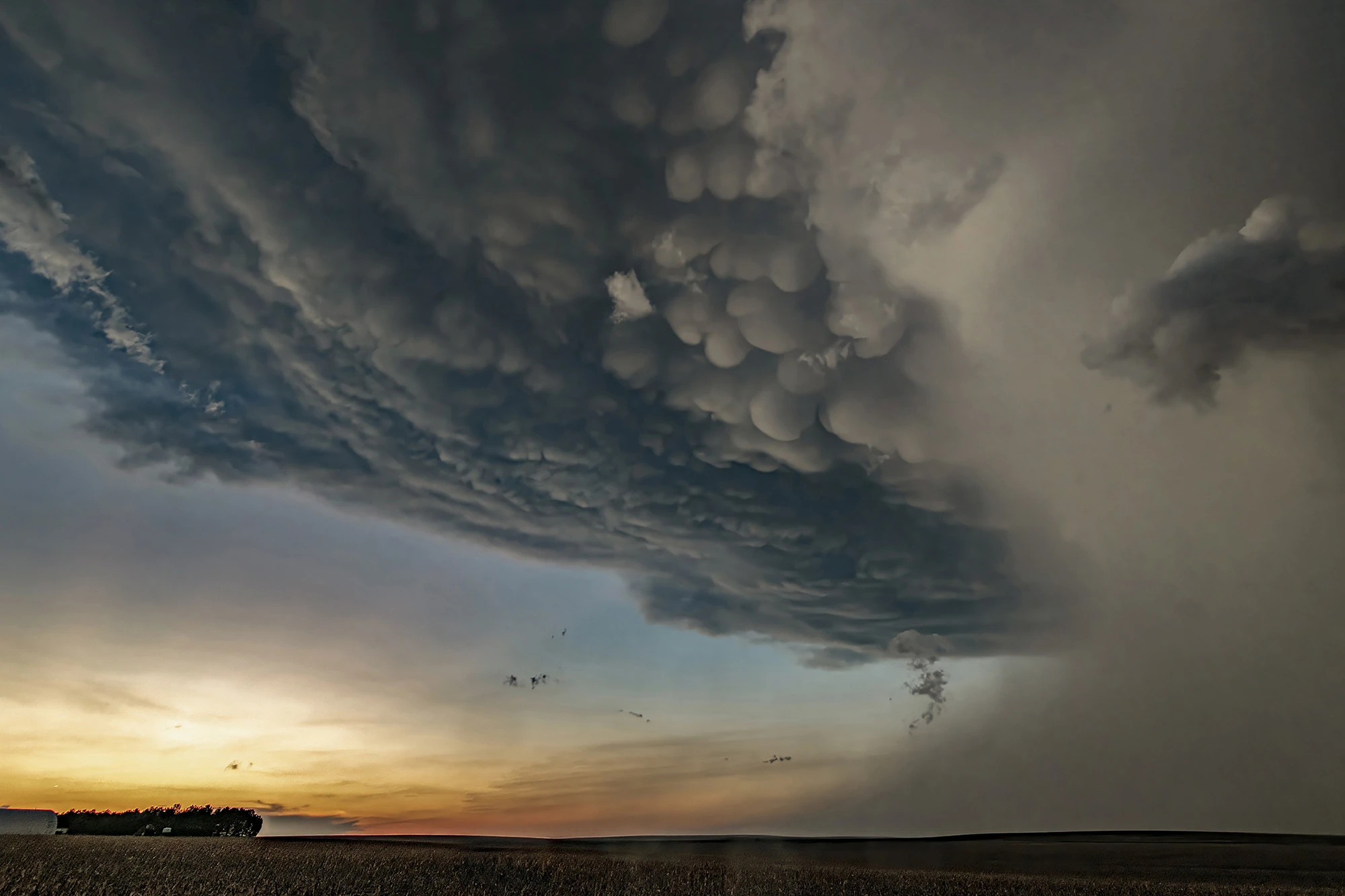 Mammatus clouds, Tornado alley 2023 – photo by Reiner Boehme