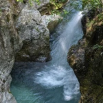 Soca gorge nearby the bridge