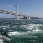 Onaruto bridge to Shikoku with tidal vortex