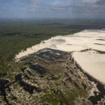 The desert encroaches into the land