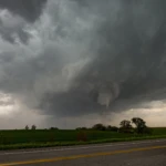 Tornado touching the ground
