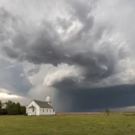 Clouds over church