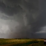 Our group watching the tornado