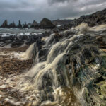 Playa de Gueirua waterfall