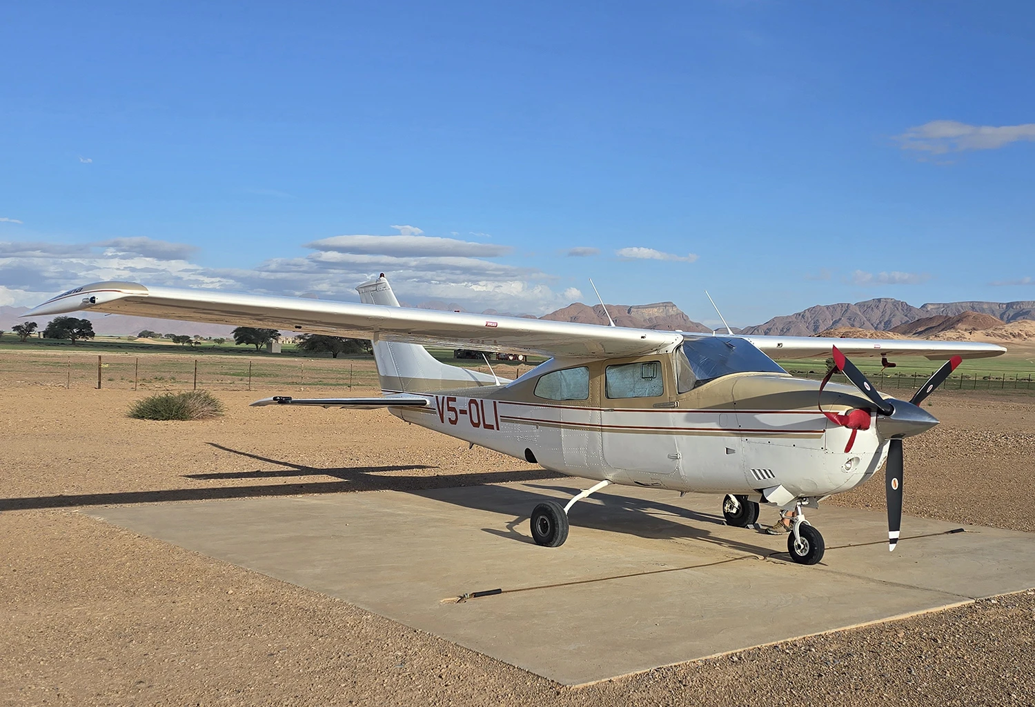 Our private plane with fly-in Safari, Namibia – photo by Reiner Boehme