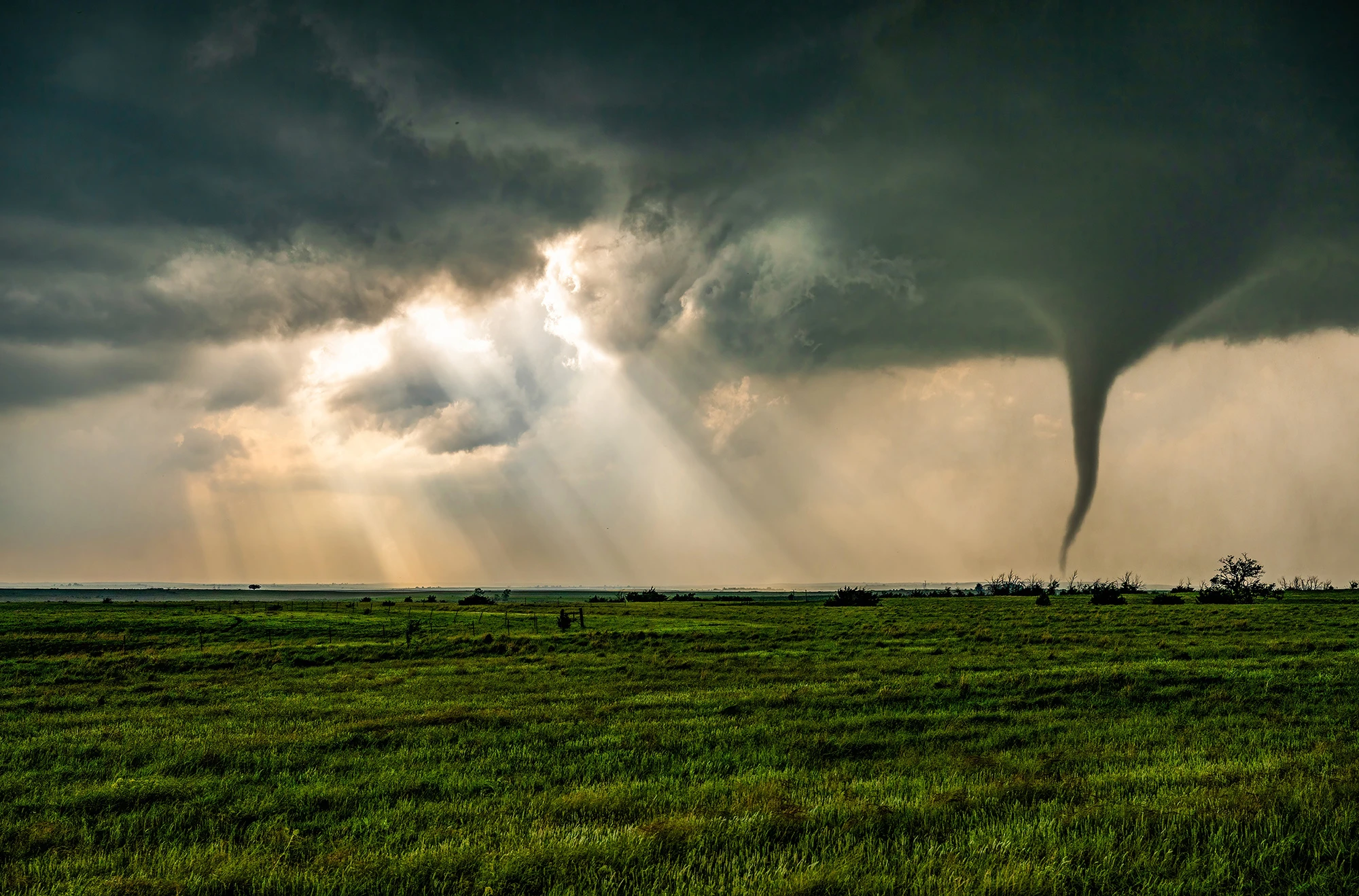 Tornado on day 1 of our tour, Tornado alley 2025 – photo by Reiner Boehme