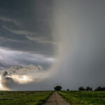 Hail accompanies severe weather