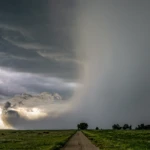 Hail accompanies severe weather