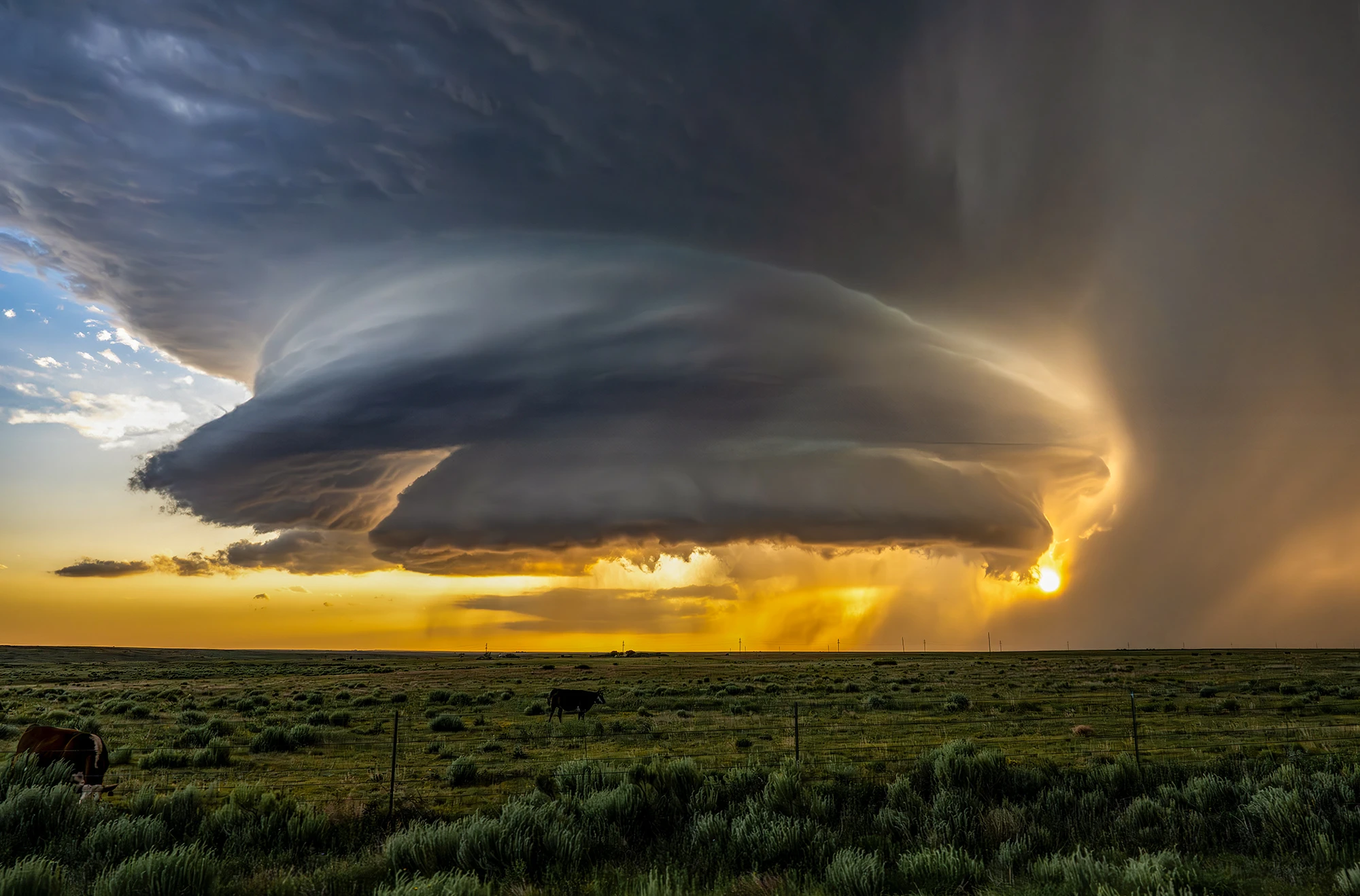 The supercell is approaching us, Tornado alley 2025 – photo by Reiner Boehme