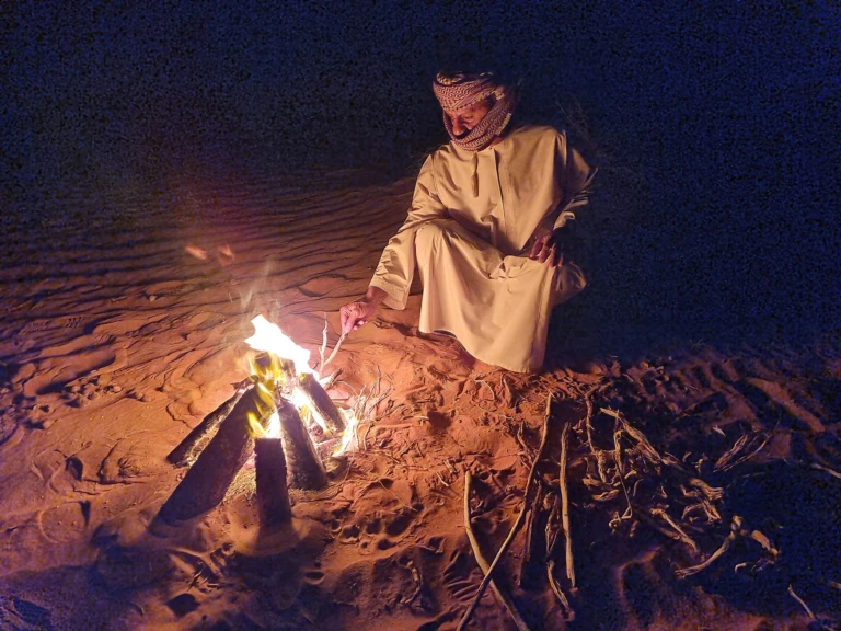 Sitting around Abdullah’s fire almost every night
