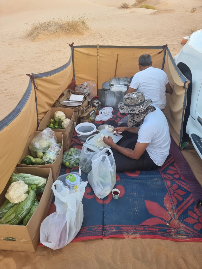 Preparation for dinner