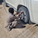 Lowering tyre pressure