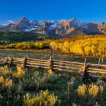 Dallas Divide fence early morning