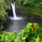 Rainbow falls in Hilo after rain