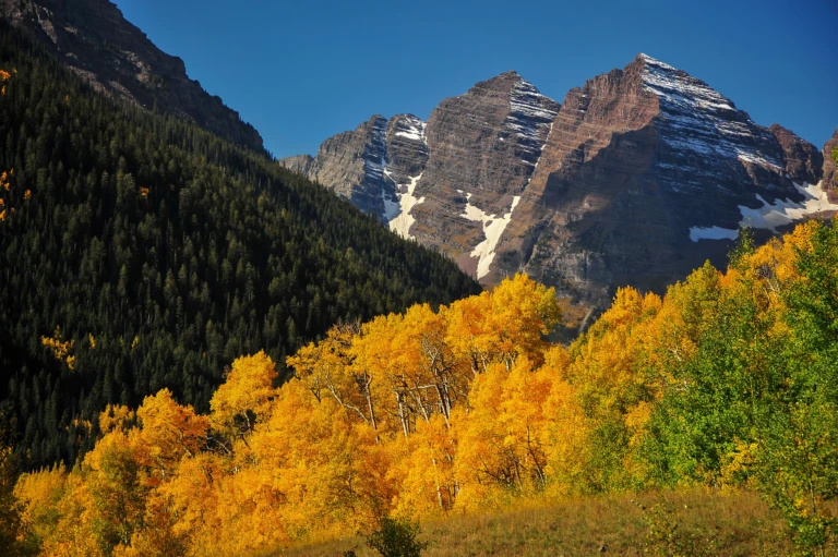 Maroon bells in the background