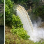 The same waterfall after heavy rain