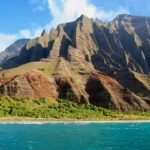 Na Pali coast from the seaside, Kauai